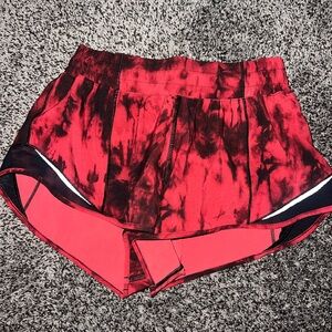 lululemon Red and Black Women's Shorts